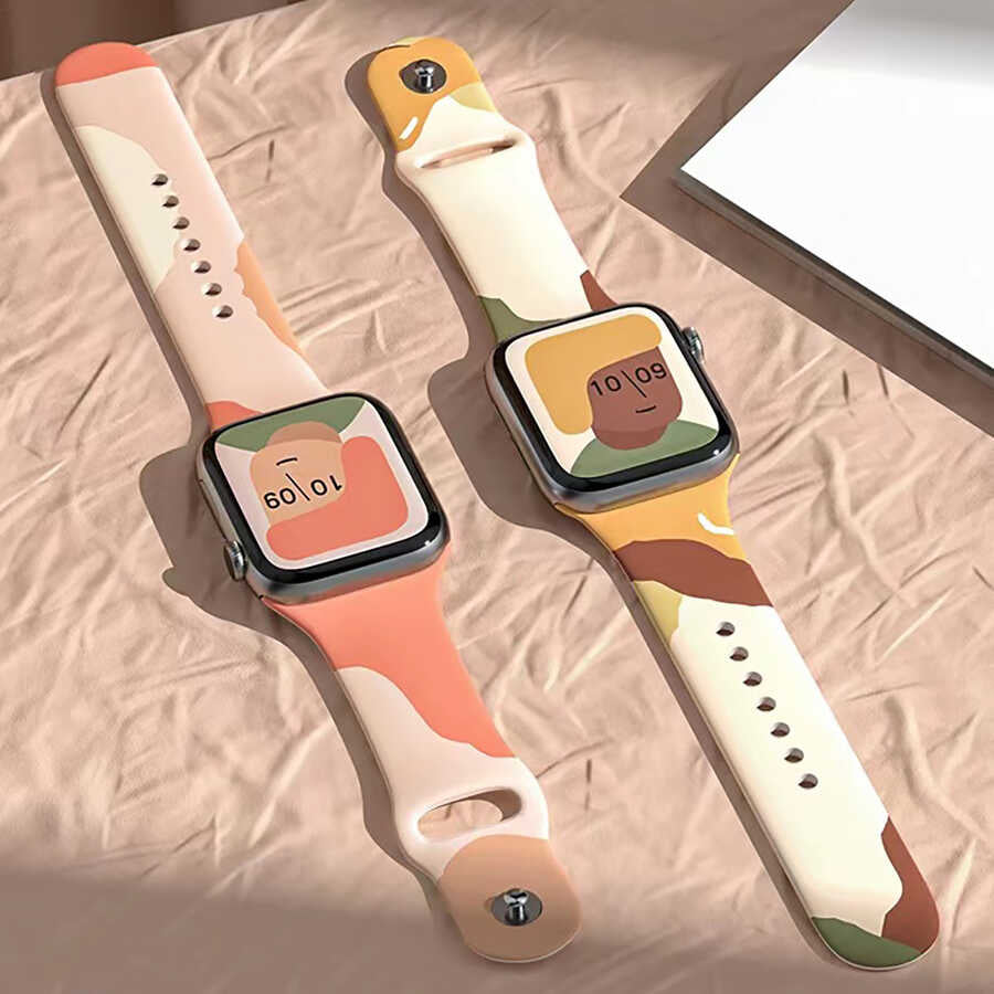 Apple Watch 38mm KRD-62 Silikon Kordon Green Mango