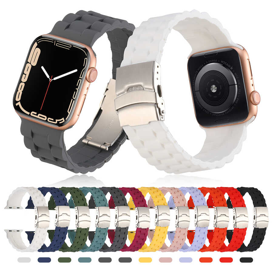 Apple Watch 38mm KRD-72 Silikon Kordon Açık Yeşil