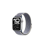 Apple Watch 38mm KRD-91 Hasır Kordon Strap Kayış Gri-Mavi