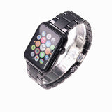 Apple Watch 38mm Mat Seramik Metal Kordon Parlak Siyah