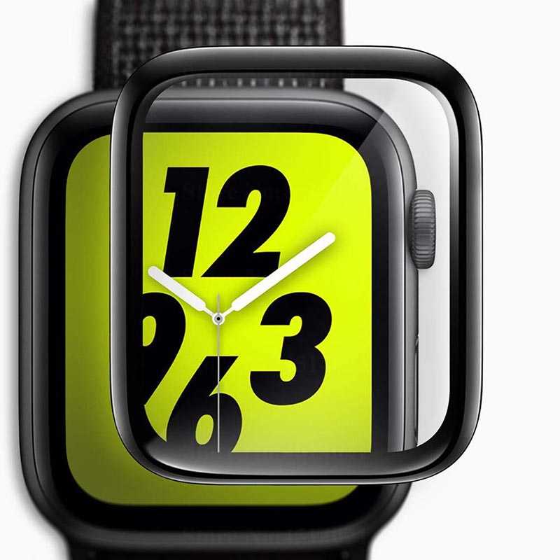 Apple Watch 38mm Zore 3D Full Yapışkanlı Cam Ekran Koruyucu Siyah