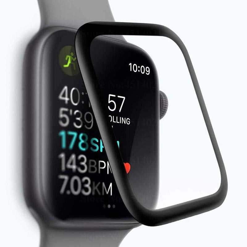 Apple Watch 38mm Zore Full Yapışkanlı Cam Ekran Koruyucu Siyah