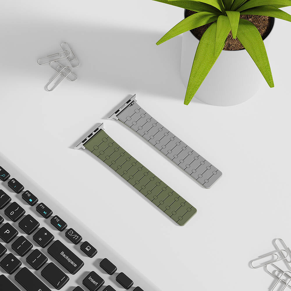 Apple Watch 38mm Zore KRD-111 Çizgili Desenli Silikon Kordon Siyah