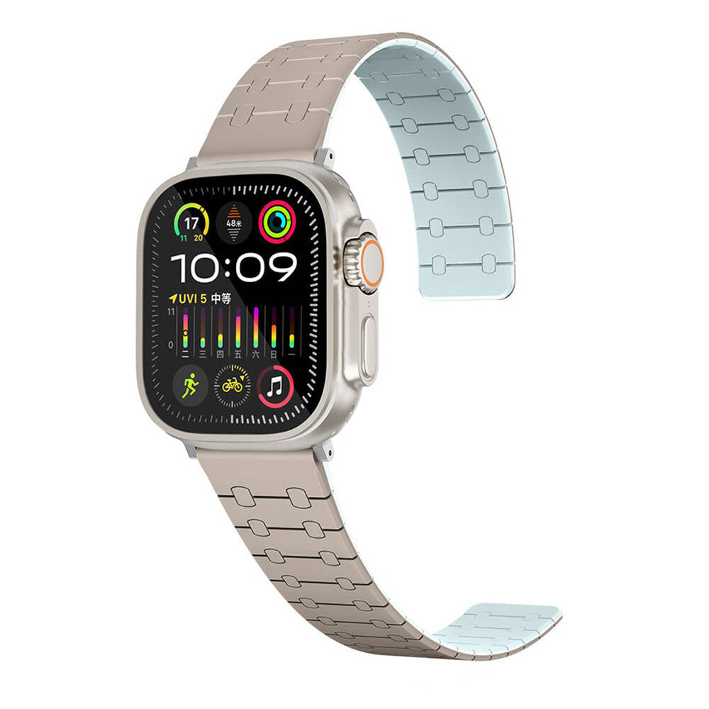 Apple Watch 38mm Zore KRD-111 Çizgili Desenli Silikon Kordon Siyah