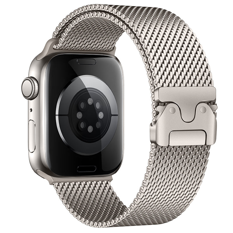 Apple Watch 38mm Zore KRD-121 Metal Hasır Kordon Siyah