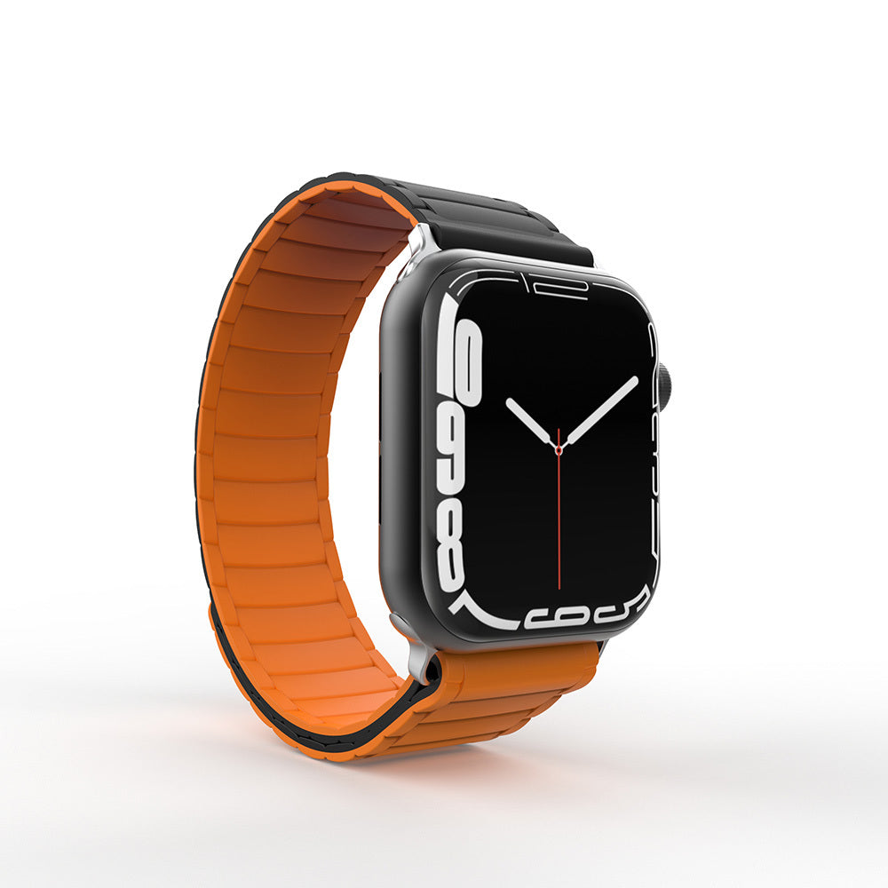 Apple Watch 38mm Zore KRD-122 Silikon Kordon Strap Kayış Siyah-Yeşil