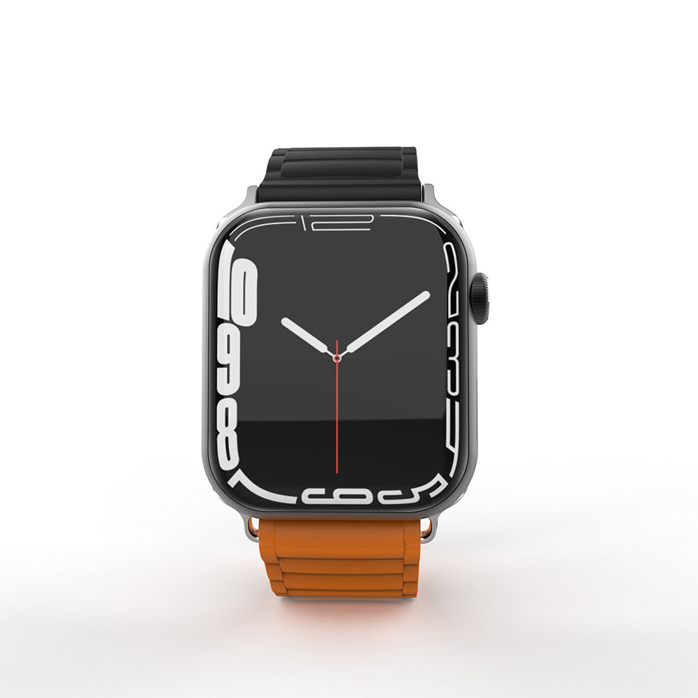 Apple Watch 38mm Zore KRD-122 Silikon Kordon Strap Kayış Siyah-Yeşil