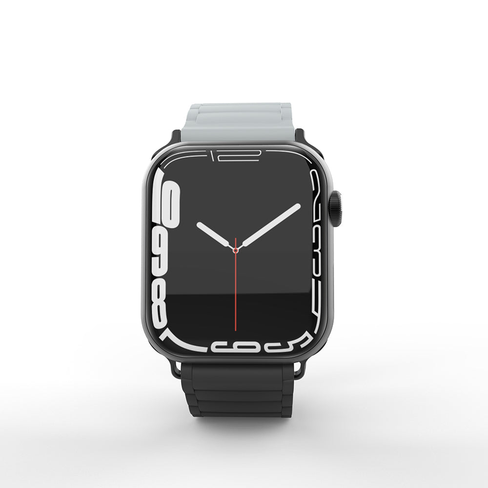 Apple Watch 38mm Zore KRD-122 Silikon Kordon Strap Kayış Siyah-Yeşil