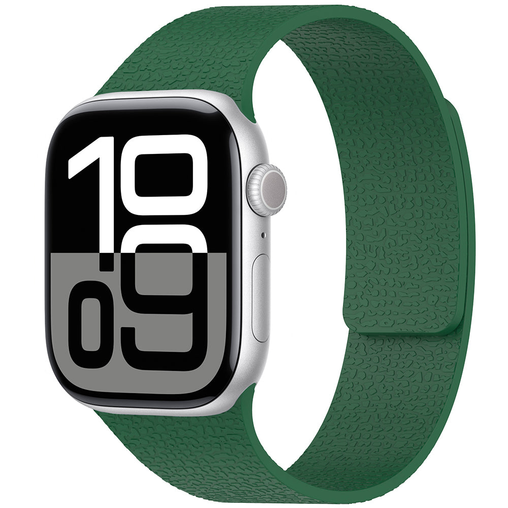 Apple Watch 38mm Zore KRD-136 Kabartma Desenli Silikon Kordon Yeşil