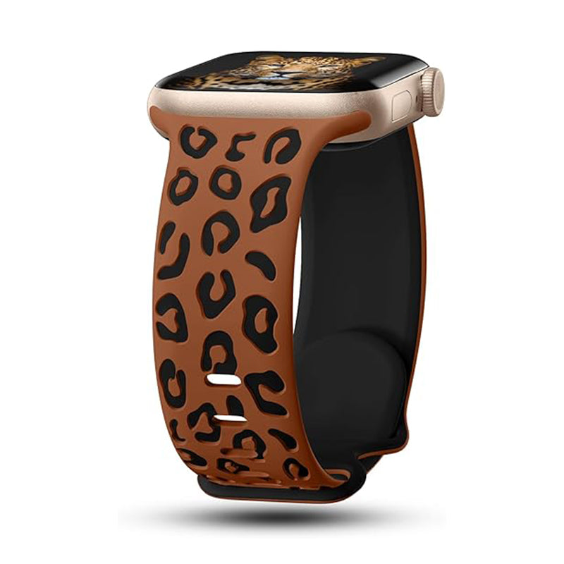Apple Watch 38mm Zore KRD-140 Silikon Kordon Strap Kayış Kahverengi-Siyah