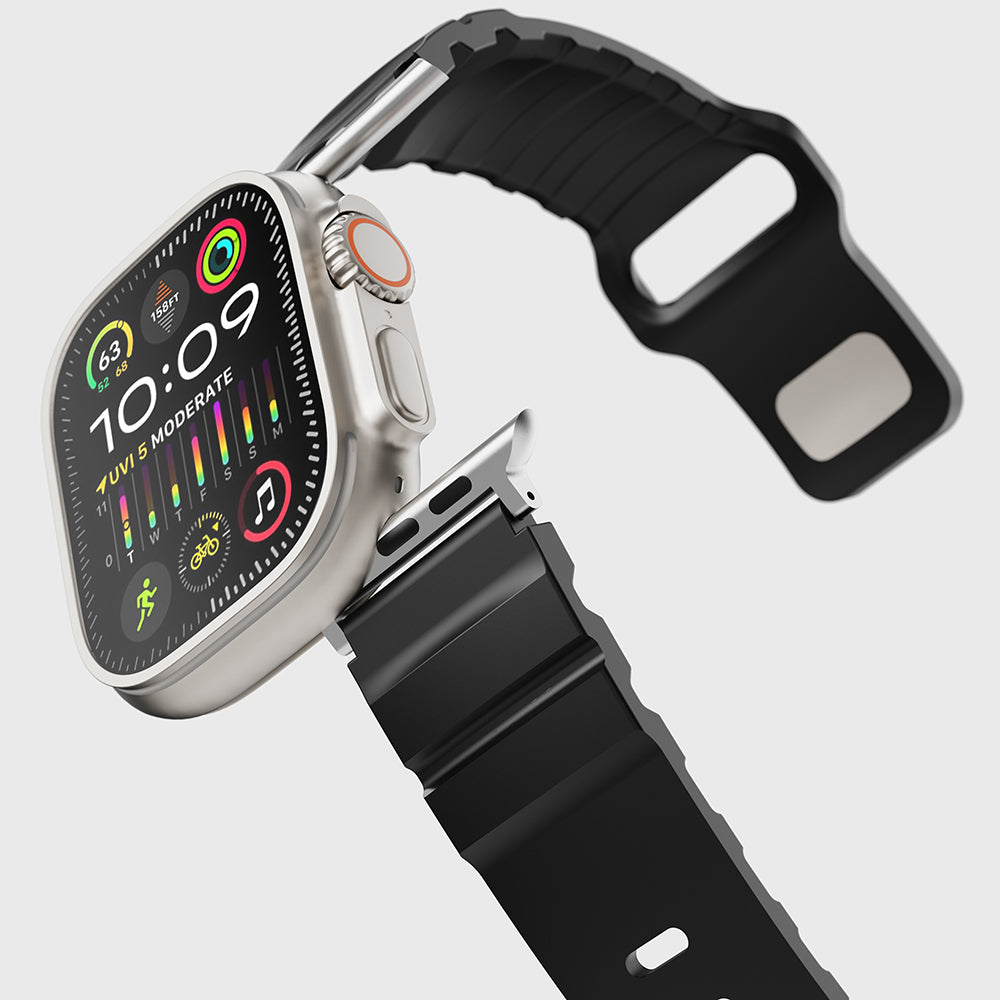 Apple Watch 38mm Zore KRD-143 Silikon Kordon Siyah