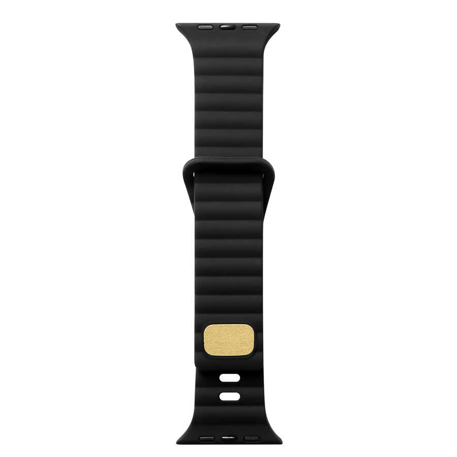 Apple Watch 38mm Zore KRD-73 Silikon Kordon Siyah