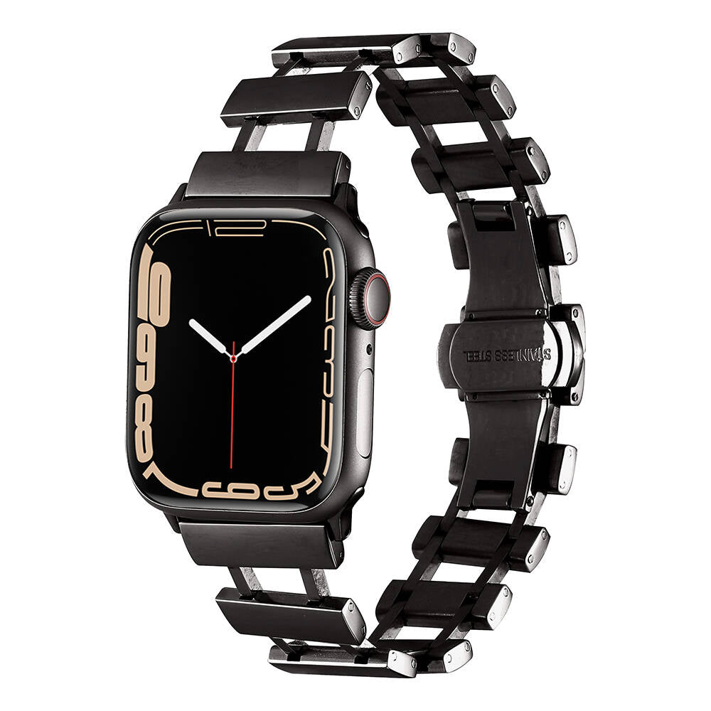 Apple Watch 38mm Zore KRD-96 Metal Kordon Siyah