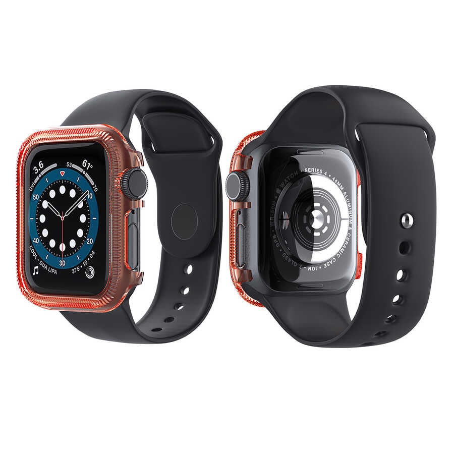 Apple Watch 38mm Zore Watch Gard 03 Kasa Koruyucu Turuncu