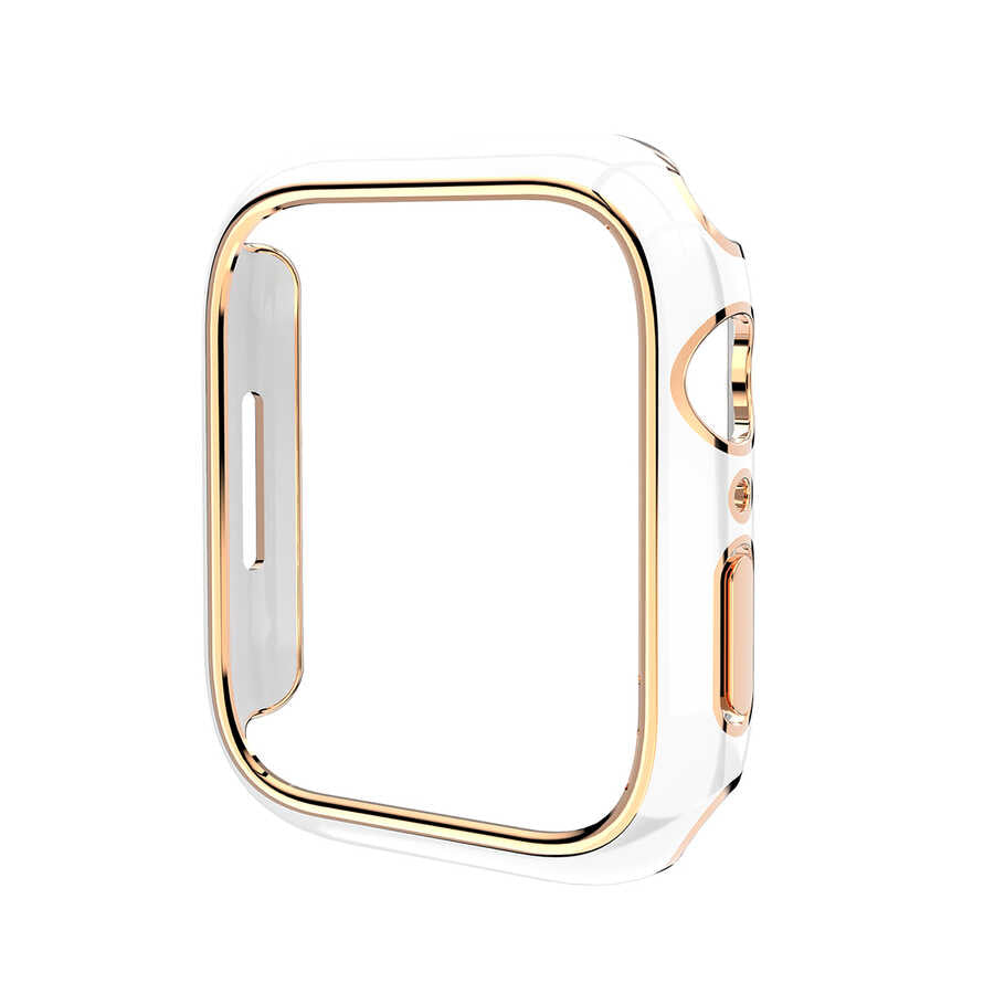 Apple Watch 38mm Zore Watch Gard 06 Sert PC Koruyucu Beyaz
