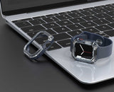 Apple Watch 38mm Zore Watch Gard 08 Sert PC + Silikon Koruyucu Koyu Yeşil