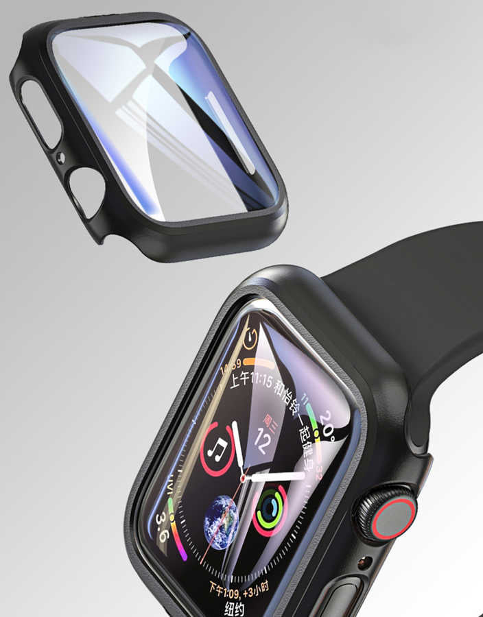 Apple Watch 38mm Zore Watch Gard Ekran Koruyucu Siyah