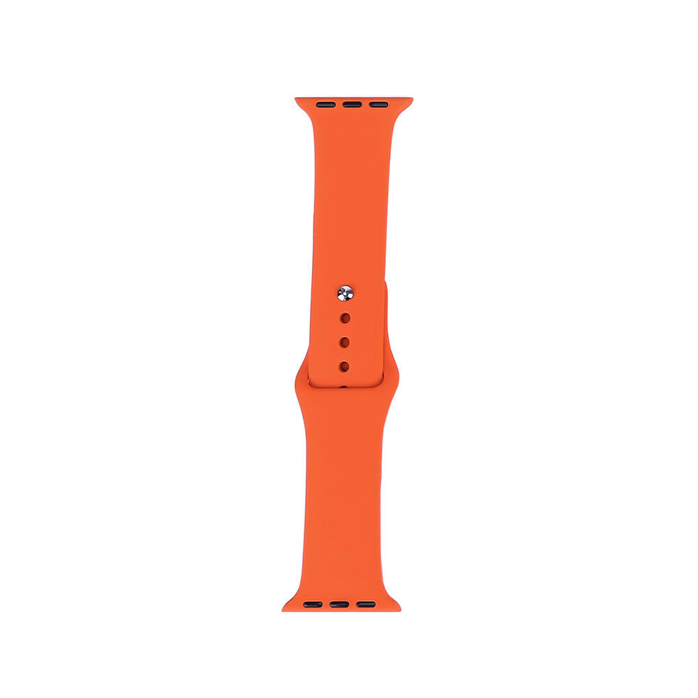 Apple Watch 40mm Band Serisi Klasik Kordon Silikon Strap Kayış Fesh Orange