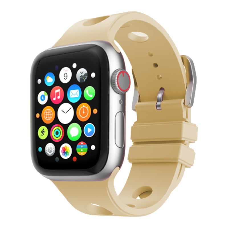 Apple Watch 40mm Delikli Tasarım Zore KRD-147 Silikon Kordon Midnight Blue