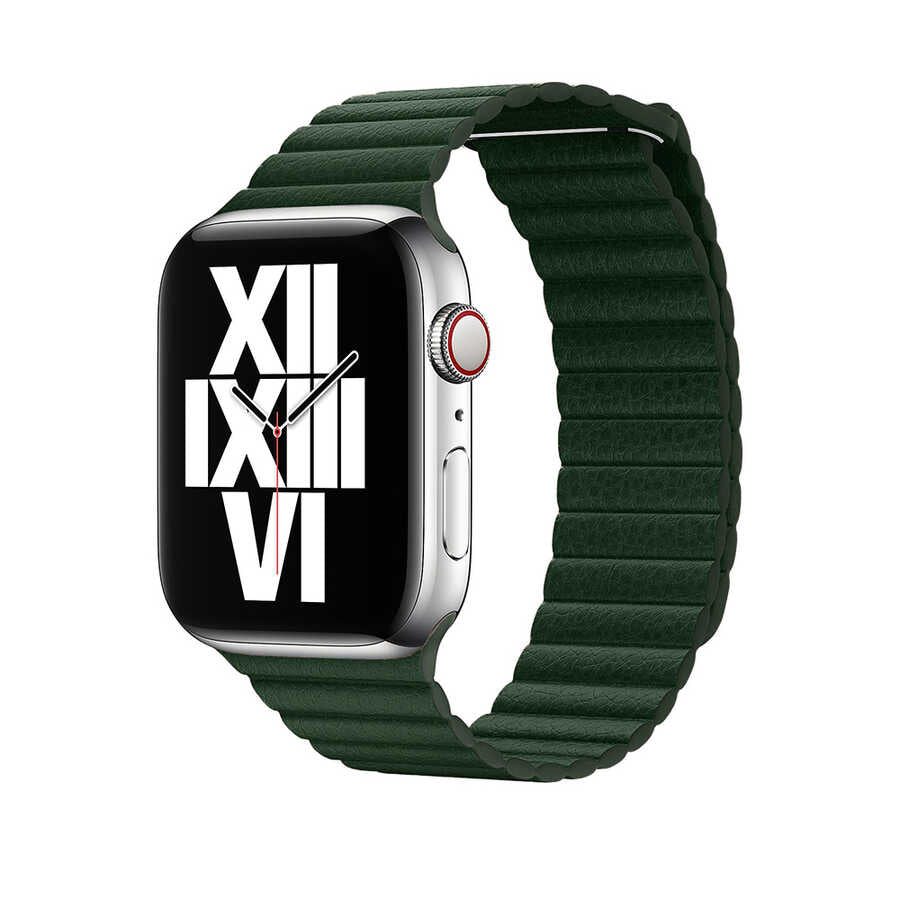 Apple Watch 40mm KRD-09 Deri Lop Kordon Lacivert