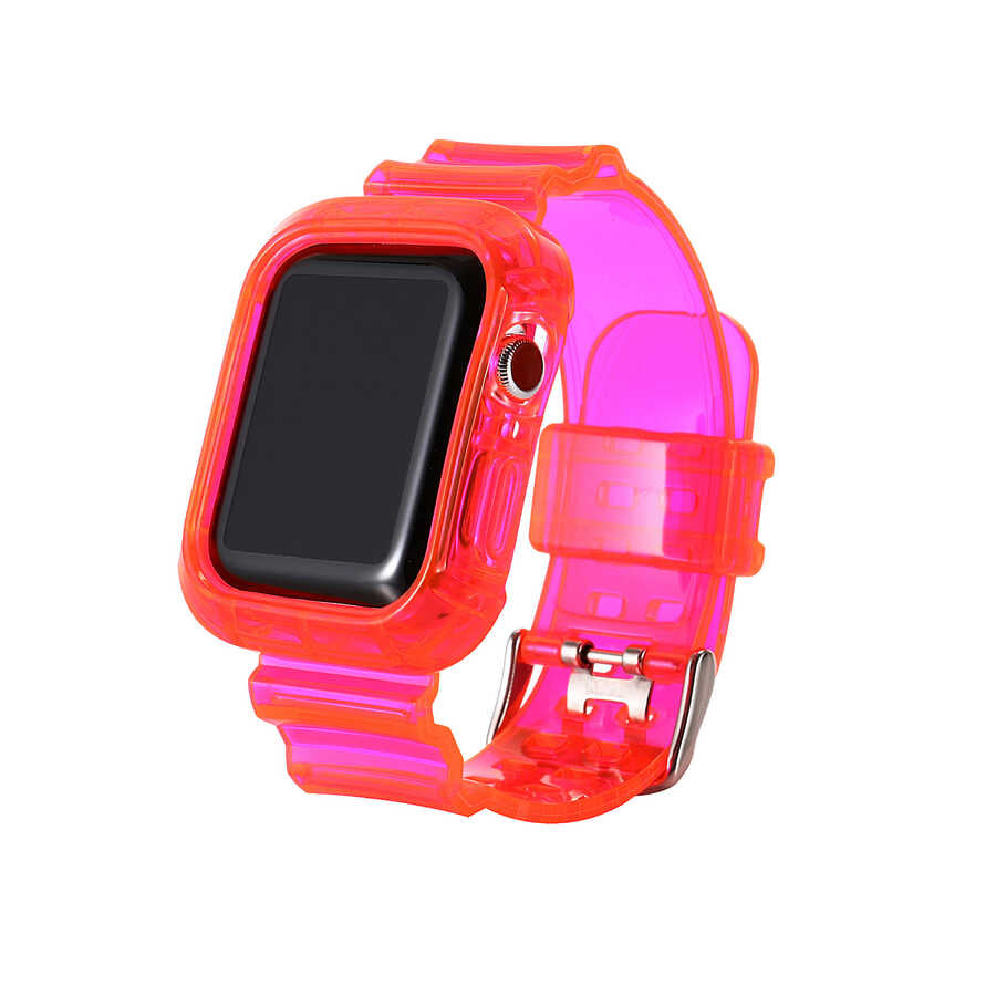 Apple Watch 40mm KRD-27 Silikon Kordon Pembe