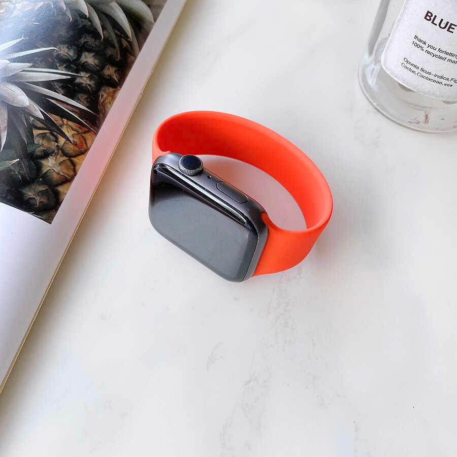 Apple Watch 40mm KRD-31 Solo Loop Small Kordon Turuncu