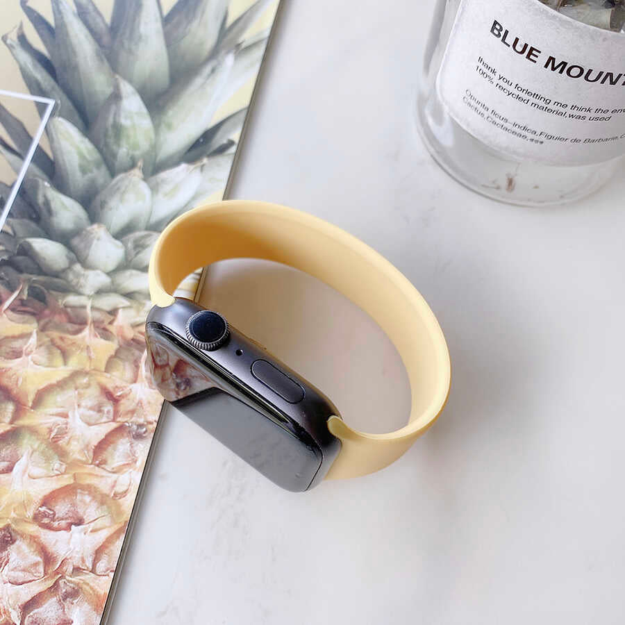 Apple Watch 40mm KRD-31 Solo Loop Small Kordon Sarı