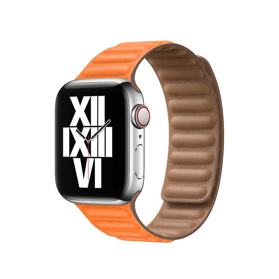 Apple Watch 40mm KRD-34 Deri Kordon Petrol Mavi