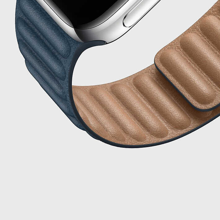 Apple Watch 40mm KRD-34 Deri Kordon Petrol Mavi