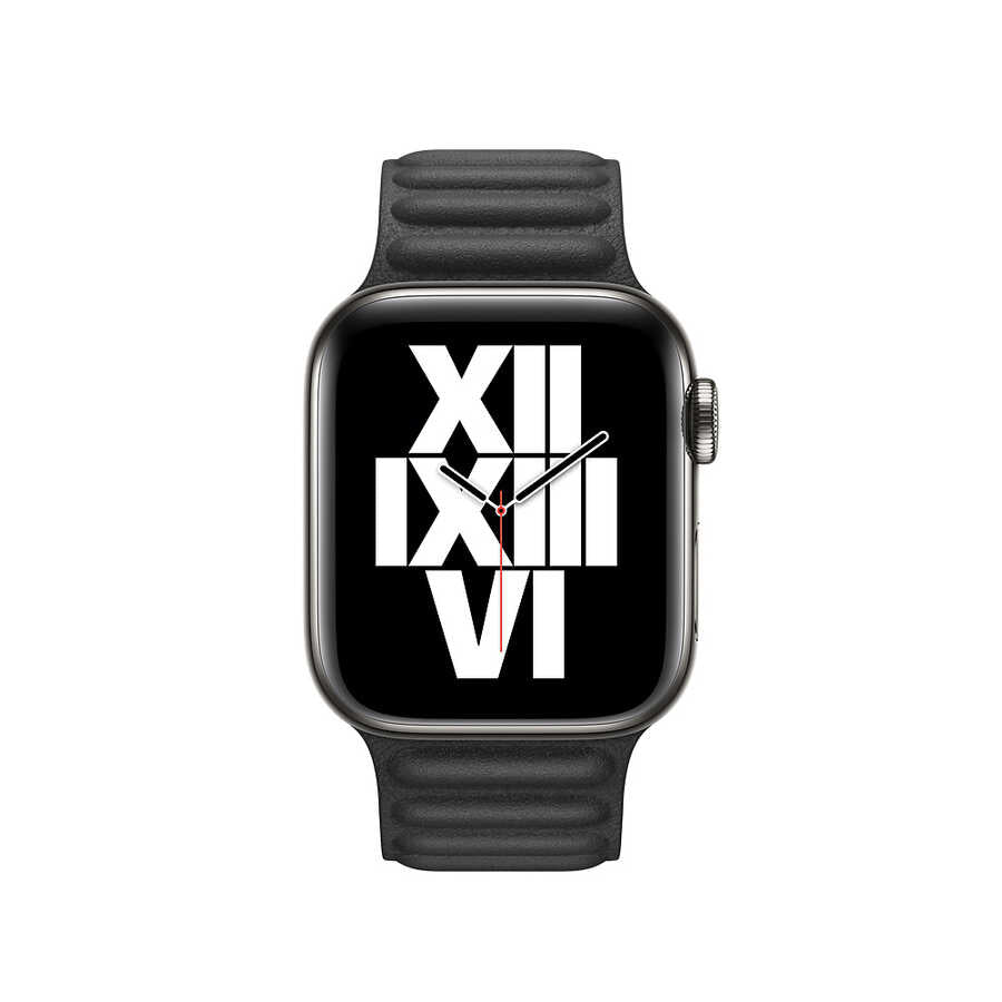 Apple Watch 40mm KRD-34 Deri Kordon Siyah