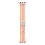 Apple Watch 40mm KRD-91 Hasır Kordon Strap Kayış Pembe