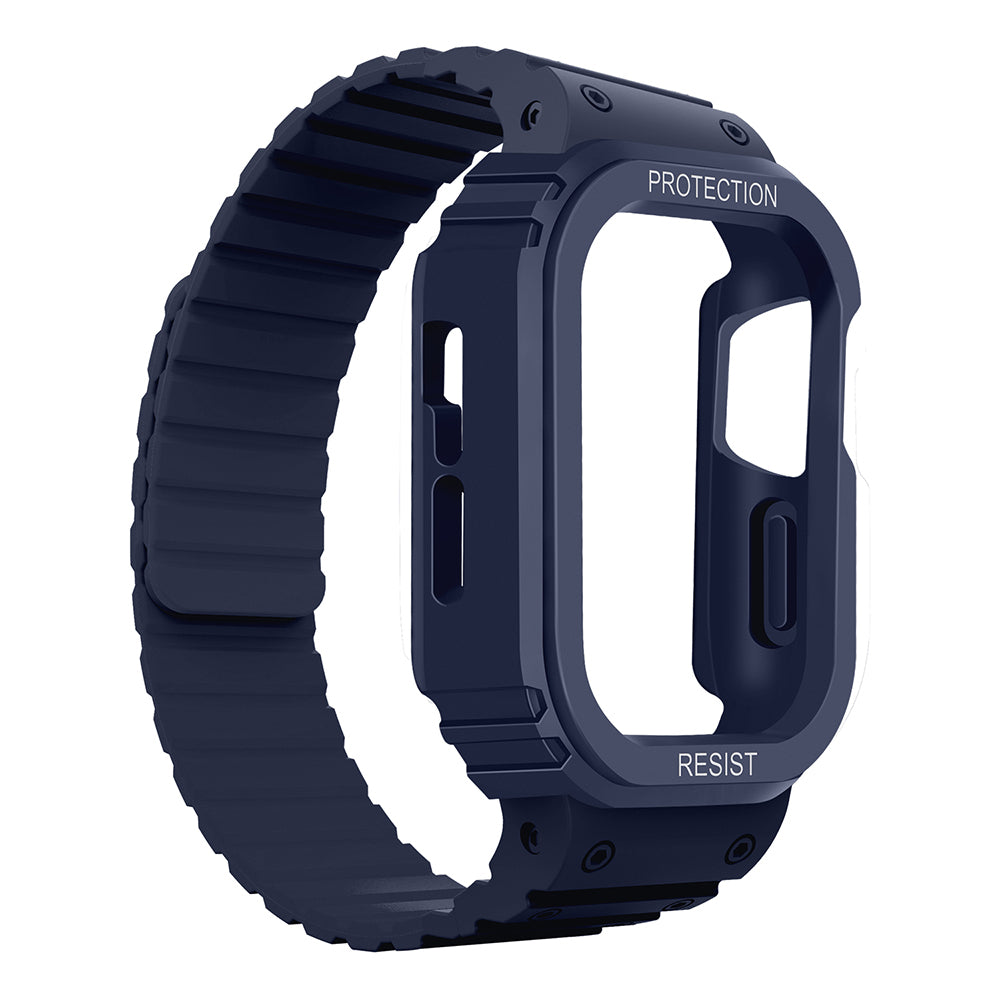 Apple Watch 40mm Zore KRD-142 Airbag Tasarımlı Kasa Koruyuculu Silikon Kordon Starlight
