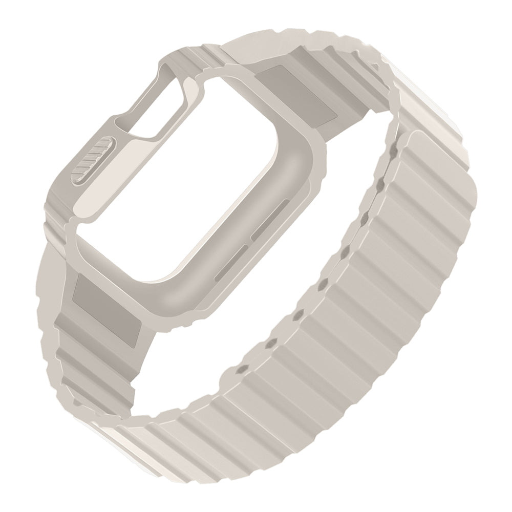 Apple Watch 40mm Zore KRD-142 Airbag Tasarımlı Kasa Koruyuculu Silikon Kordon Midnight Blue