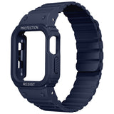 Apple Watch 40mm Zore KRD-142 Airbag Tasarımlı Kasa Koruyuculu Silikon Kordon Midnight Blue
