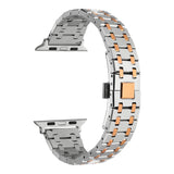 Apple Watch 40mm Zore KRD-83 Metal Kordon Gümüş-Rosegold