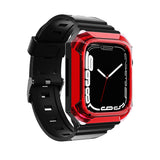 Apple Watch 40mm Zore KRD-88 Sert PC Kasa Koruyuculu Silikon Kordon Mavi