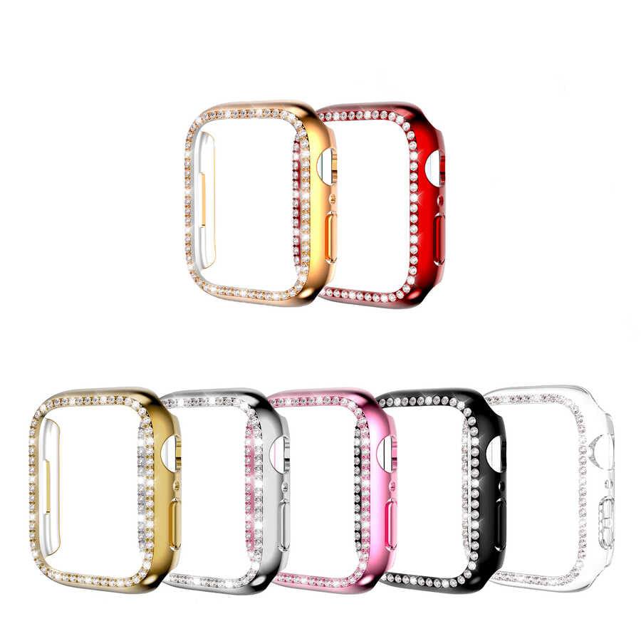 Apple Watch 40mm Zore Watch Gard 05 Sert PC Koruyucu Siyah