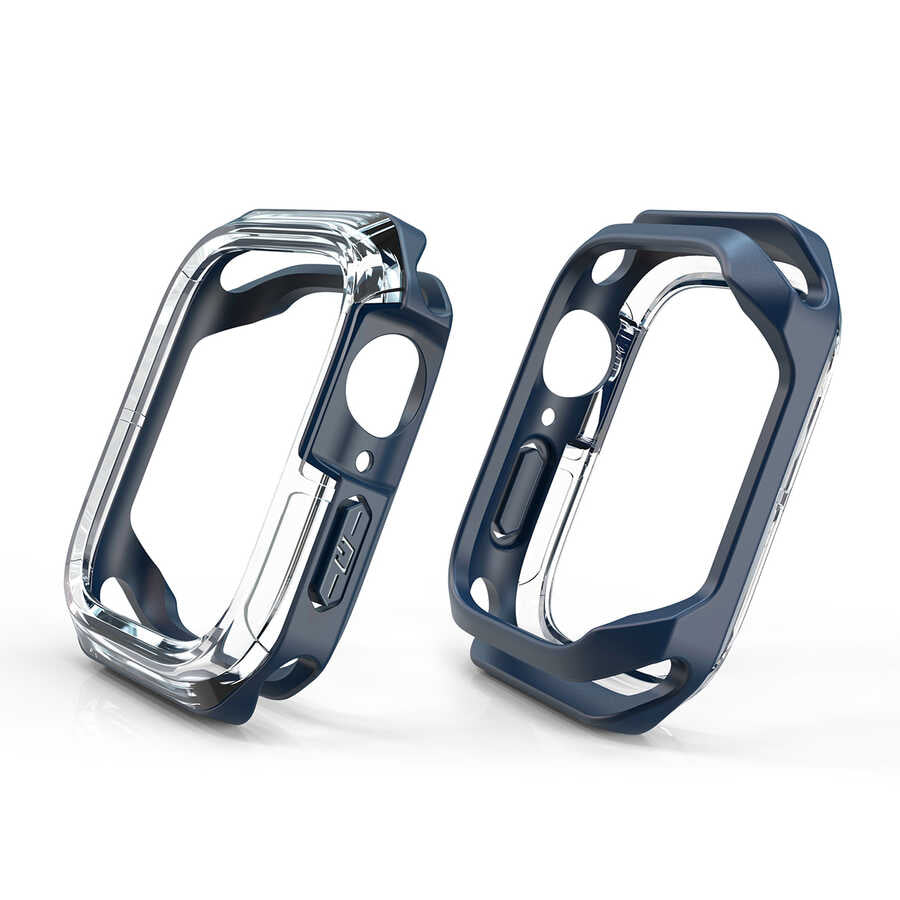 Apple Watch 40mm Zore Watch Gard 08 Sert PC + Silikon Koruyucu Füme