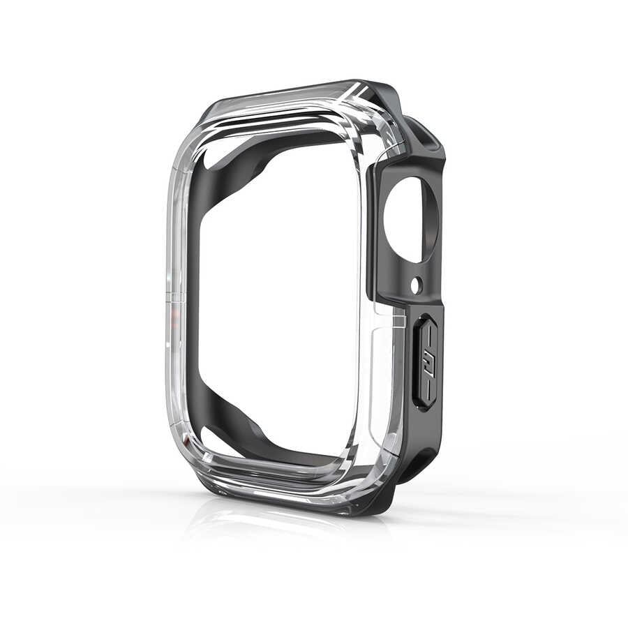 Apple Watch 40mm Zore Watch Gard 08 Sert PC + Silikon Koruyucu Füme