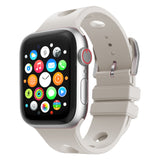 Apple Watch 42mm Delikli Tasarım Zore KRD-147 Silikon Kordon Starlight