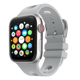Apple Watch 42mm Delikli Tasarım Zore KRD-147 Silikon Kordon Gri