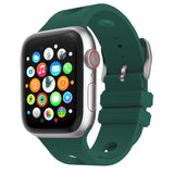 Apple Watch 42mm Delikli Tasarım Zore KRD-147 Silikon Kordon Beyaz