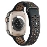 Apple Watch 42mm Kordon Yeni Seri 2023 KRD-02 Silikon Strap Kayış Krem
