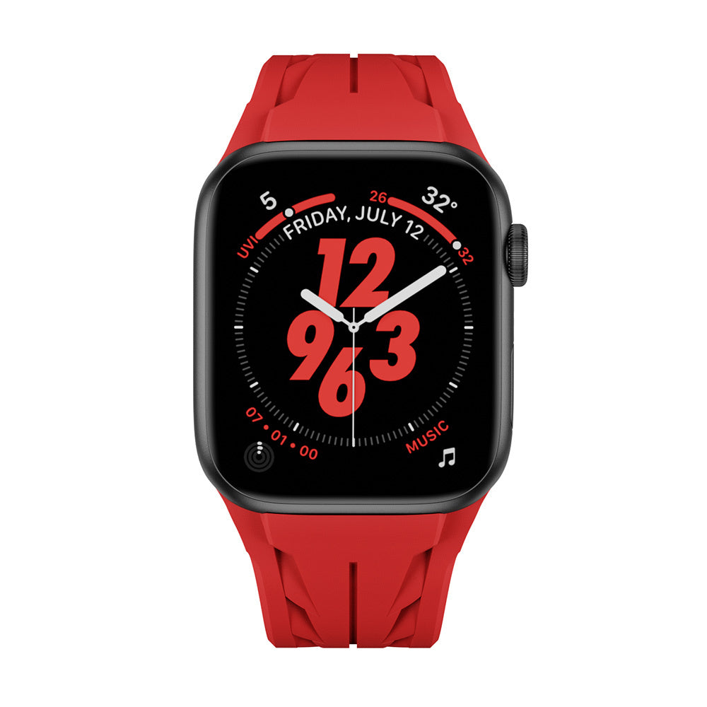 Apple Watch 42mm KRD-127 Metal Tokalı Silikon Kordon Turuncu