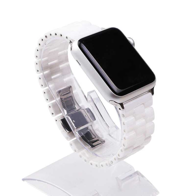 Apple Watch 42mm KRD-15 Metal Kordon Beyaz