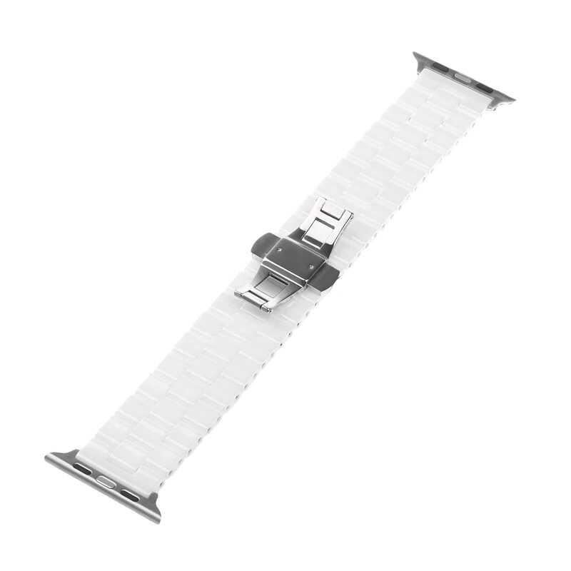 Apple Watch 42mm KRD-15 Metal Kordon Beyaz