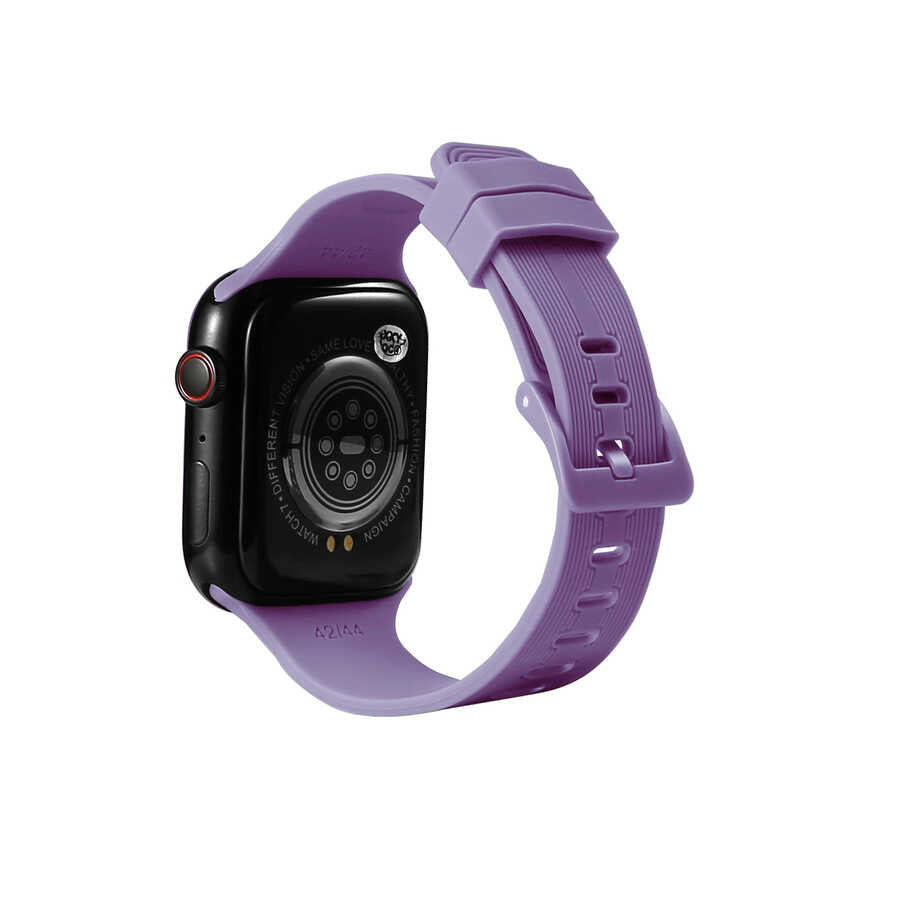 Apple Watch 42mm KRD-23 Silikon Kordon Lila