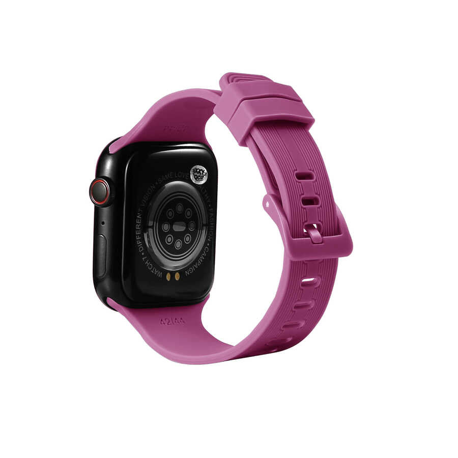 Apple Watch 42mm KRD-23 Silikon Kordon Mürdüm