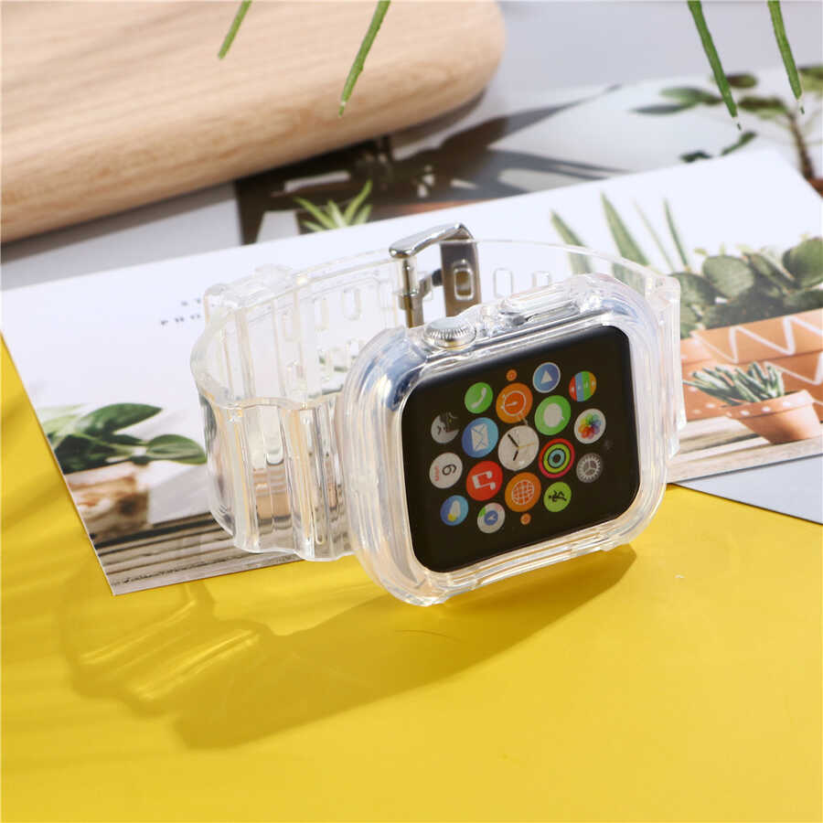 Apple Watch 42mm KRD-27 Silikon Kordon Sarı