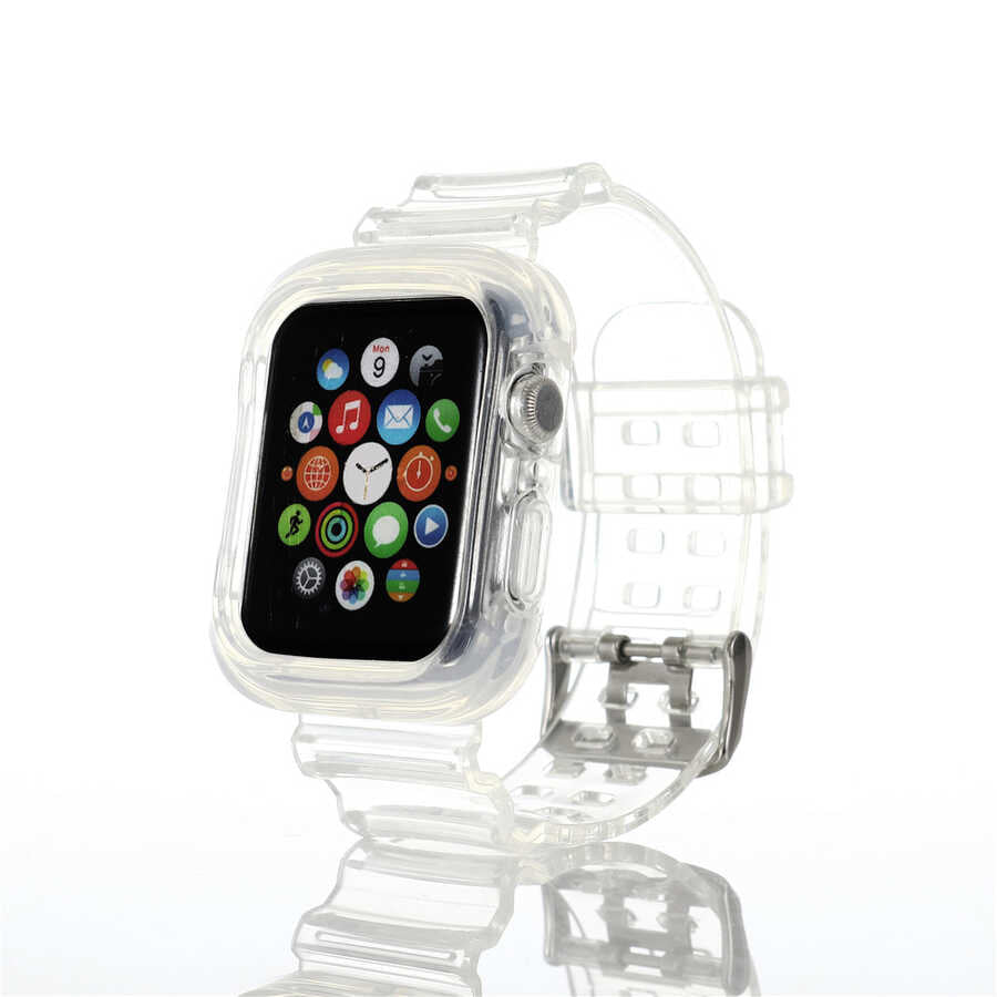 Apple Watch 42mm KRD-27 Silikon Kordon Sarı
